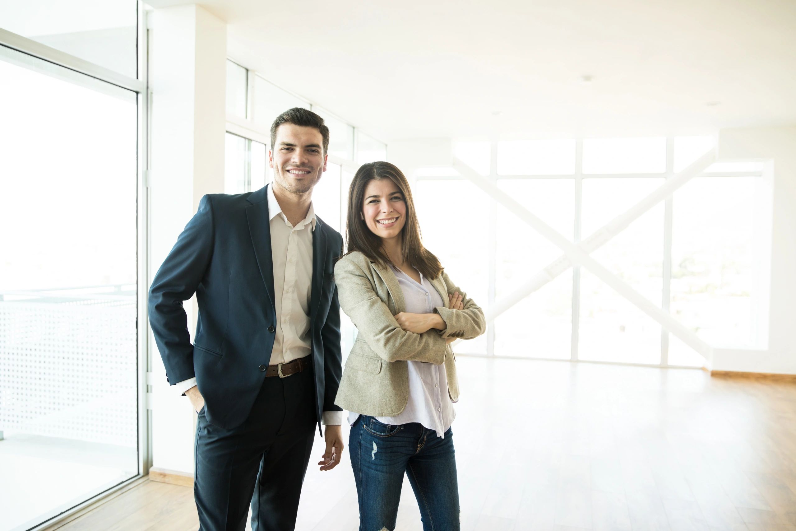 professional real estate agent team upscale
