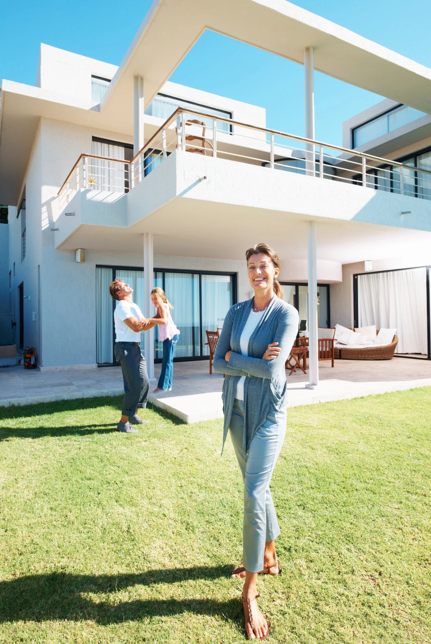 happy luxury real estate clients