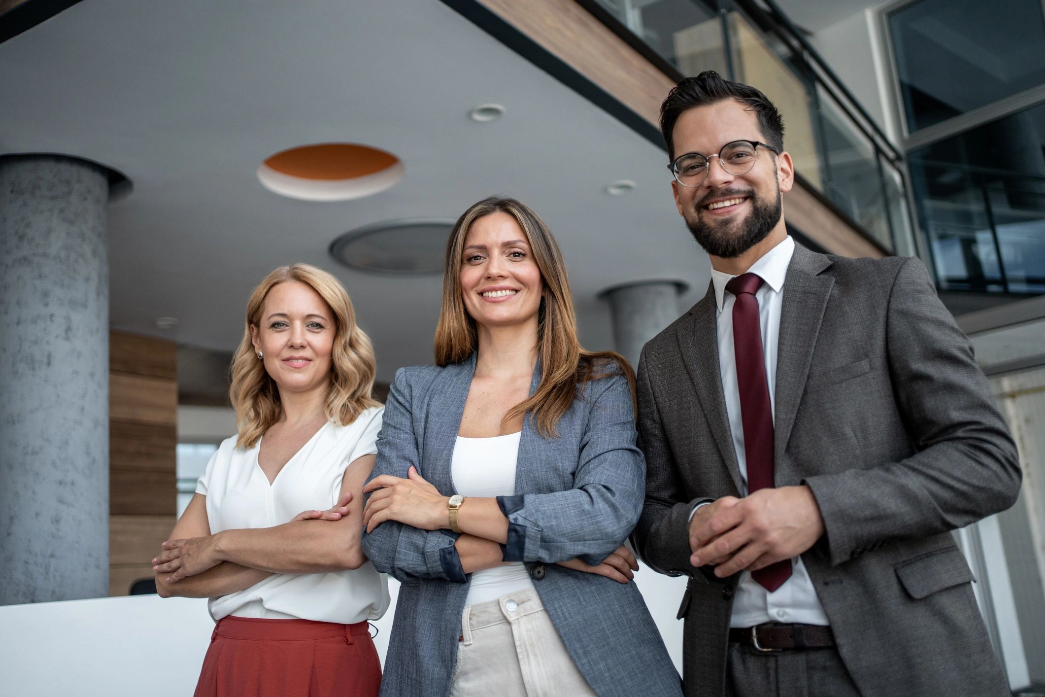 professional real estate agent team upscale